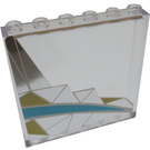 LEGO Transparent Panel 1 x 6 x 5 with Silver and Light Blue Pattern Right From set 41106 Sticker (59349)