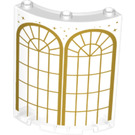 LEGO Transparent Panel 4 x 4 x 6 Curved with Gold Windows (30562 / 78849)