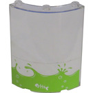 LEGO Transparent Panel 4 x 4 x 6 Curved with Lime Liquid and Splashes, Fish Skeleton facing Left Sticker (30562)