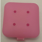 LEGO Transparant roze Doos 3 x 3 x 1 met 4 Gaten (48794 / 51627)