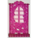 LEGO Transparent Pink Glitter Panel 1 x 8 x 12 Leaf Wall (33217)