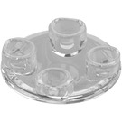 LEGO Transparent Plate 2 x 2 Round with Rounded Bottom (2654 / 28558)