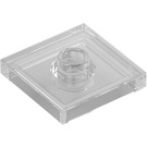 LEGO Transparent Platta 2 x 2 med skåra och 1 Centrum Knopp (23893 / 87580)