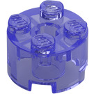 LEGO Transparent Purple Brick 2 x 2 Round (3941 / 6143)