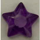 LEGO Transparent Purple Clikits 2 x 2 Large Star with Base (45464)