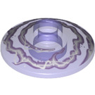 LEGO Viola trasparente Dish 2 x 2 con Bianco e Lavanda Lightning Swirl (4740 / 20268)