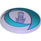 LEGO Viola trasparente Dish 4 x 4 con Crescents e Lightning Modello (Perno Solido) (3960 / 33834)