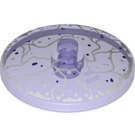 LEGO Transparent Purple Dish 4 x 4 with Force Field Pattern (Solid Stud) (3960 / 38133)