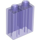LEGO Transparent Purple Duplo Brick 1 x 2 x 2 (4066 / 76371)