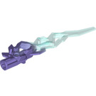 LEGO Transparent Purple Flame / Lightning Bolt with Axle Hole with Marbled Transparent Light Blue (11302 / 21873)
