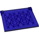 LEGO Transparant paars Glas for Venster 1 x 4 x 3 Opening met Hexagons en Diamonds Sticker (35318)