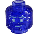 LEGO Transparent Purple Glitter Orion Head (Safety Stud) (3274)