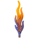 LEGO Transparenter lila Opal Groß Flamme mit Marbled Transparent Orange Tip (28577 / 85959)