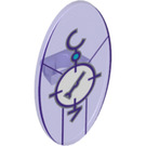 LEGO Violet transparent Oval Bouclier avec Keystone et Compass (23726 / 34944)