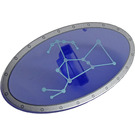 LEGO Transparent Purple Oval Shield with Orions Belt (30947)