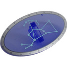 LEGO Transparent Purple Oval Shield with Orions Belt (92747)
