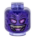 LEGO Transparent Purple Overlord Head (Recessed Solid Stud) (3626)