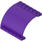 LEGO Transparent Purple Panel 6 x 5 x 3 Curved (5065)