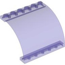 LEGO Violet transparent Panneau 6 x 5 x 3 Incurvé (5065)