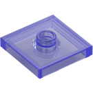 LEGO Transparent Purple Plate 2 x 2 with Groove and 1 Center Stud (23893 / 87580)