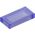 LEGO Transparent Purple Tile 1 x 2 with Groove (3069 / 30070)