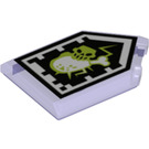LEGO Transparent Purple Tile 2 x 3 Pentagonal with Devastating Decay Forbidden Power Shield (22385 / 29203)