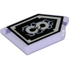 LEGO Transparent Purple Tile 2 x 3 Pentagonal with Horrible Hunger Power Shield (22385 / 29232)