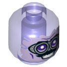 LEGO Transparent Purple Vaughn Geist Head with Smile (Recessed Solid Stud) (3626 / 68118)