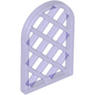 LEGO Transparent Purple Window Pane 1 x 2 x 2.7 Rounded Top with Diamond Lattic (29170 / 30046)