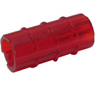 LEGO Transparant rood As Connector (Geribbeld met 'x'-vormig gat) (6538)