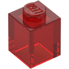 LEGO Rouge Transparent Brique 1 x 1 (3005 / 30071)