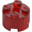 LEGO Transparent Red Brick 2 x 2 Round (3941 / 6143)