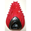 LEGO Transparant rood Cocoon Bloemblaadje met Zwart Basis Patroon (15358)