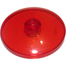 LEGO Rojo transparente Dish 4 x 4 (Espiga sólida) (3960 / 30065)