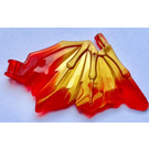 LEGO Transparentes Rot Drachen Flügel mit Marbled Pearl Gold