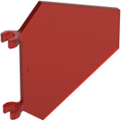 LEGO Transparent Red Flag 5 x 6 Hexagonal with Thick Clips (17979 / 53913)