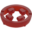 LEGO Transparent Red Four Diamonds on Sprue (36451)