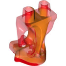 LEGO Transparent Röd Spöke Ben med Marmorerad Orange (19859)