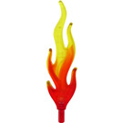 LEGO Transparent Red Large Flame with Marbled Transparent Yellow Tip