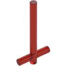 LEGO Transparent Red Lightsaber Blade with Cross Bar (21699 / 37813)