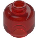 LEGO Transparent Red Minifigure Head (Recessed Solid Stud) (3274 / 3626)