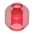 LEGO Transparent Red Minifigure Head (Safety Stud) (3626 / 88475)