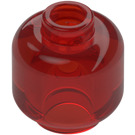 LEGO Transparent Red Minifigure Head (Safety Stud) (3626 / 88475)