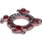 LEGO Transparentní červená Ninjago Spinner Koruna s Intertwined Snakes a Černá a Bílá Scales (10474)