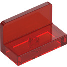 LEGO Transparentes Rot Paneel 1 x 2 x 1 mit abgerundeten Ecken (4865 / 26169)