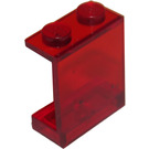LEGO Transparent Red Panel 1 x 2 x 2 without Side Supports, Solid Studs (4864)