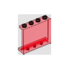 LEGO Transparent Red Panel 1 x 4 x 3 with Side Supports, Hollow Studs (35323 / 60581)