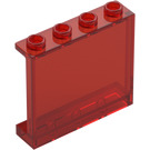 LEGO Transparent Red Panel 1 x 4 x 3 with Side Supports, Hollow Studs (35323 / 60581)