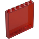 LEGO Transparentes Rot Paneel 1 x 6 x 5 (35286 / 59349)