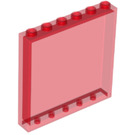 LEGO Rouge transparent Panneau 1 x 6 x 5 (35286 / 59349)